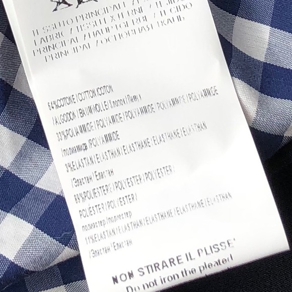 IMPERIAL pleated navy white checkered skirt EUC - Picture 10 of 12